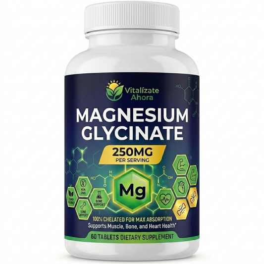 Magnesium Glycinate Capsules. Magnesio Glicinato para Salud Diaria y Mejor Sueño (60 ct Incluye Ebook - Ritual Nocturno Completo Suplemento + Guía Digital + Checklist + Diarios + Bono de Rescate