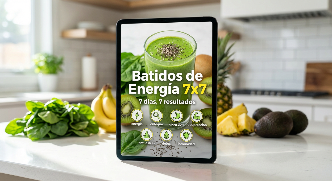 Guía de Batidos 7x7: Energía Natural Para Toda la Semana — PDF Descarga Inmediata